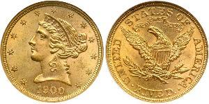 5 Dollar USA (1776 - ) Gold 