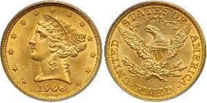 5 Dollar USA (1776 - ) Gold 