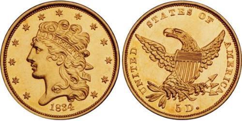 5 Dollar USA (1776 - ) Gold 