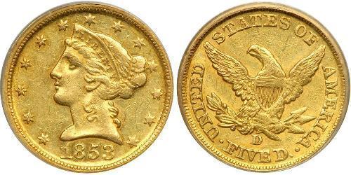 5 Dollar USA (1776 - ) Gold 