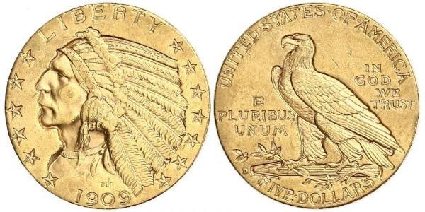 5 Dollar USA (1776 - ) Gold 