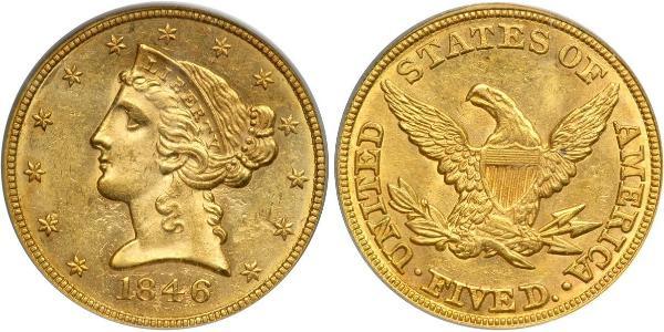 5 Dollar USA (1776 - ) Gold 