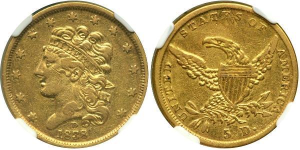 5 Dollar USA (1776 - ) Gold 