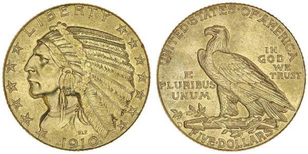 5 Dollar USA (1776 - ) Gold 