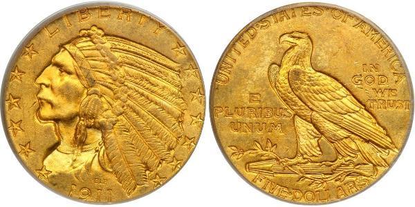 5 Dollar USA (1776 - ) Gold 