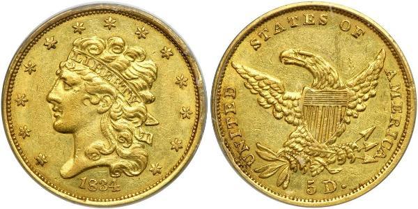 5 Dollar USA (1776 - ) Gold 