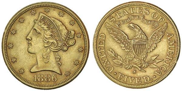 5 Dollar USA (1776 - ) Gold 