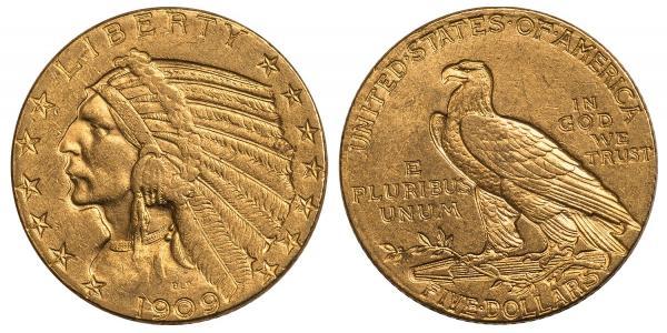 5 Dollar USA (1776 - ) Gold 
