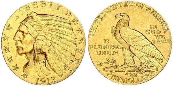 5 Dollar USA (1776 - ) Gold 