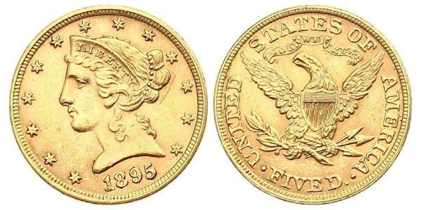 5 Dollar USA (1776 - ) Gold 