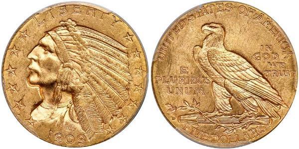 5 Dollar USA (1776 - ) Gold 