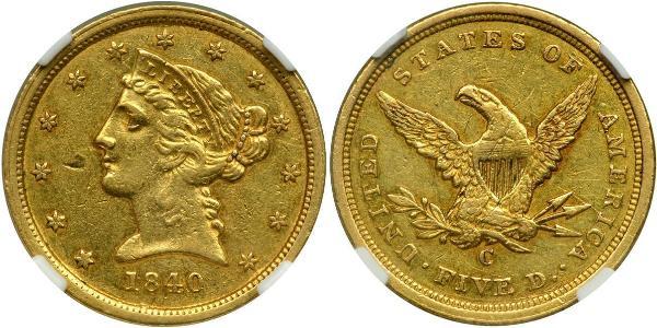 5 Dollar USA (1776 - ) Gold 