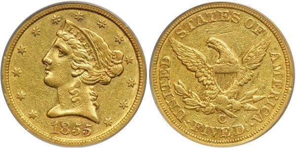 5 Dollar USA (1776 - ) Gold 