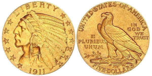 5 Dollar USA (1776 - ) Gold 