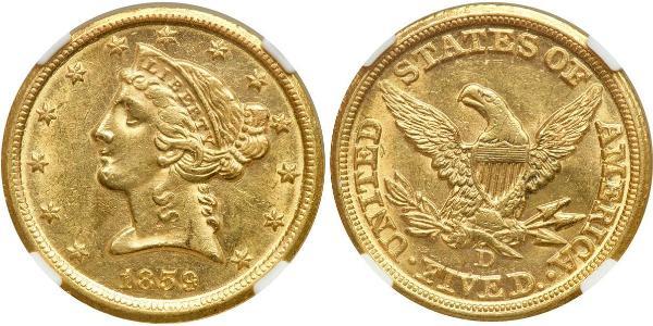 5 Dollar USA (1776 - ) Gold 