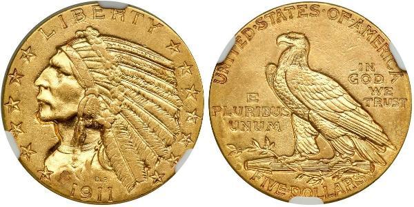 5 Dollar USA (1776 - ) Gold 