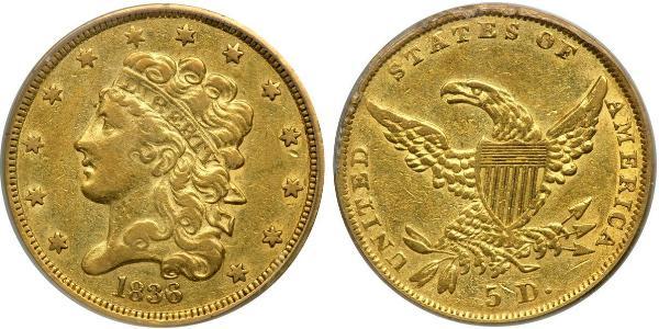 5 Dollar USA (1776 - ) Gold 
