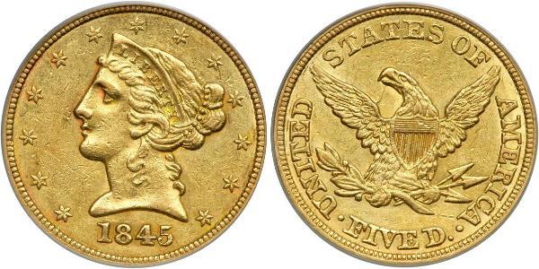 5 Dollar USA (1776 - ) Gold 