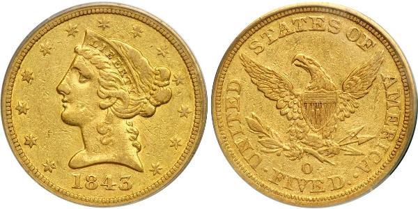 5 Dollar USA (1776 - ) Gold 