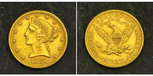 5 Dollar USA (1776 - ) Gold 