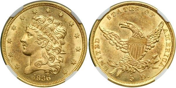 5 Dollar USA (1776 - ) Gold 