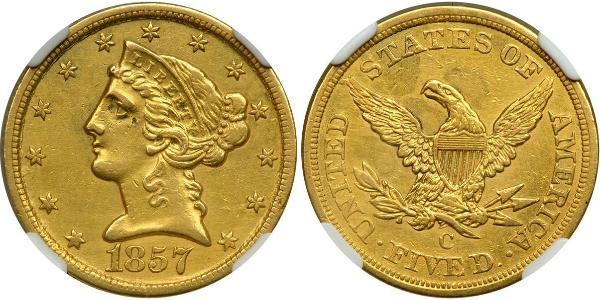 5 Dollar USA (1776 - ) Gold 