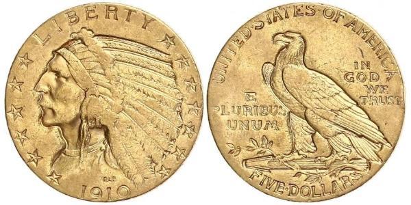 5 Dollar USA (1776 - ) Gold 