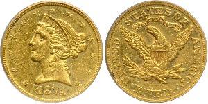 5 Dollar Vereinigten Staaten von Amerika (1776 - ) Gold 