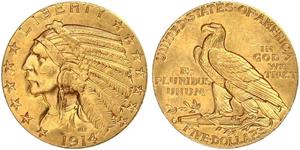 5 Dollar Vereinigten Staaten von Amerika (1776 - ) Gold 