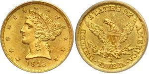 5 Dollar Vereinigten Staaten von Amerika (1776 - ) Gold 