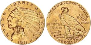 5 Dollar Vereinigten Staaten von Amerika (1776 - ) Gold 