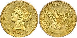 5 Dollar Vereinigten Staaten von Amerika (1776 - ) Gold 