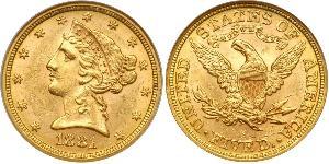 5 Dollar Vereinigten Staaten von Amerika (1776 - ) Gold 