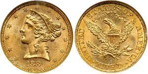 5 Dollar Vereinigten Staaten von Amerika (1776 - ) Gold 