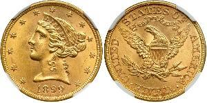 5 Dollar Vereinigten Staaten von Amerika (1776 - ) Gold 