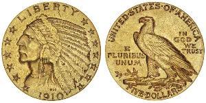 5 Dollar Vereinigten Staaten von Amerika (1776 - ) Gold 