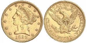 5 Dollar Vereinigten Staaten von Amerika (1776 - ) Gold 