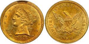 5 Dollar Vereinigten Staaten von Amerika (1776 - ) Gold 