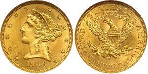 5 Dollar Vereinigten Staaten von Amerika (1776 - ) Gold 