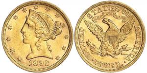 5 Dollar Vereinigten Staaten von Amerika (1776 - ) Gold 