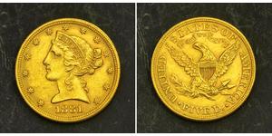 5 Dollar Vereinigten Staaten von Amerika (1776 - ) Gold 