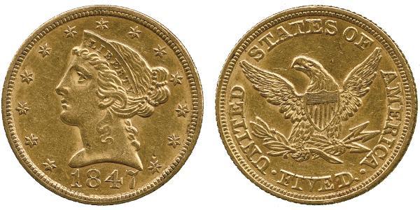 5 Dollar Vereinigten Staaten von Amerika (1776 - ) Gold 