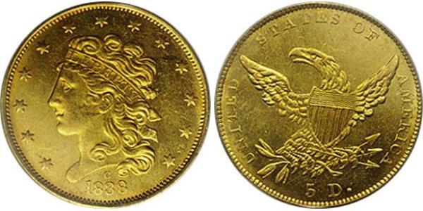 5 Dollar Vereinigten Staaten von Amerika (1776 - ) Gold 