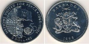 5 Dollar Barbados Kupfer/Nickel 