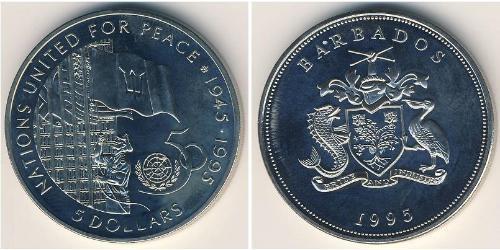 5 Dollar Barbados Kupfer/Nickel 