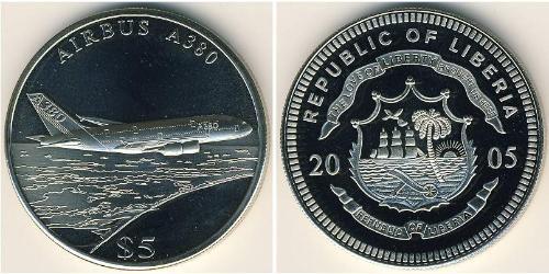 5 Dollar Liberia Kupfer/Nickel 