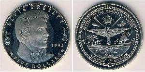 5 Dollar Marshallinseln Kupfer/Nickel 