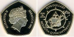 5 Dollar Bermudes Or Elizabeth II (1926-2022)