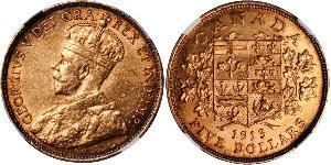 5 Dollar Canada Or George V (1865-1936)