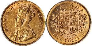 5 Dollar Canada Or George V (1865-1936)